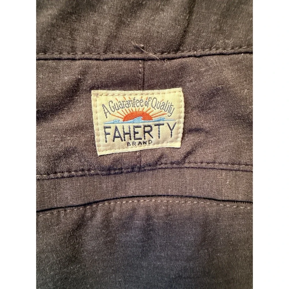 Faherty All Day Shorts Men's Size 35 Black Button Drawstring 7